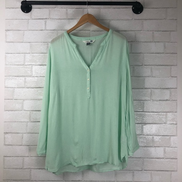 Old Navy Tops - Old Navy Mint Green Long Sleeve Tunic Shirt